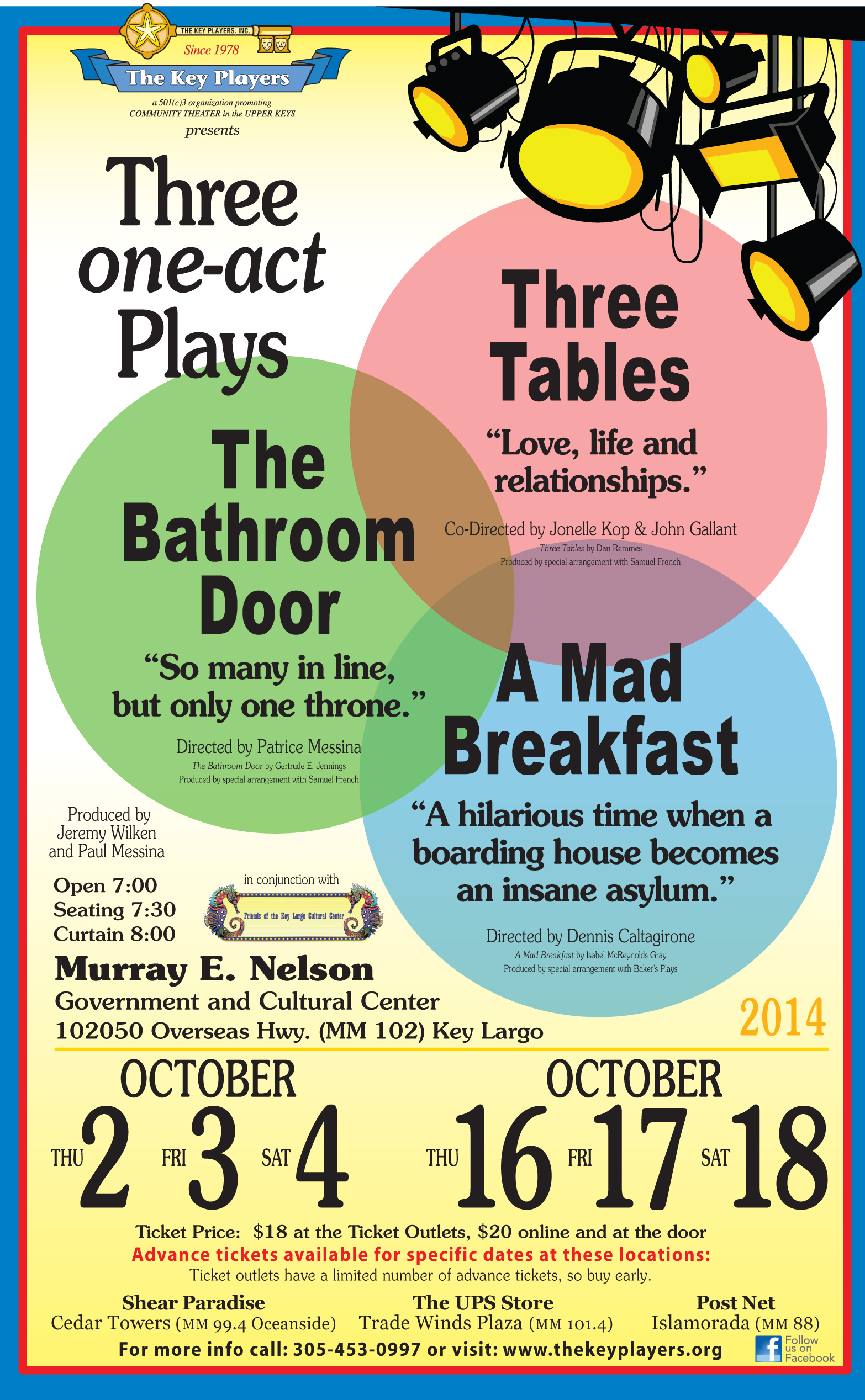 Three One Act Plays show poster